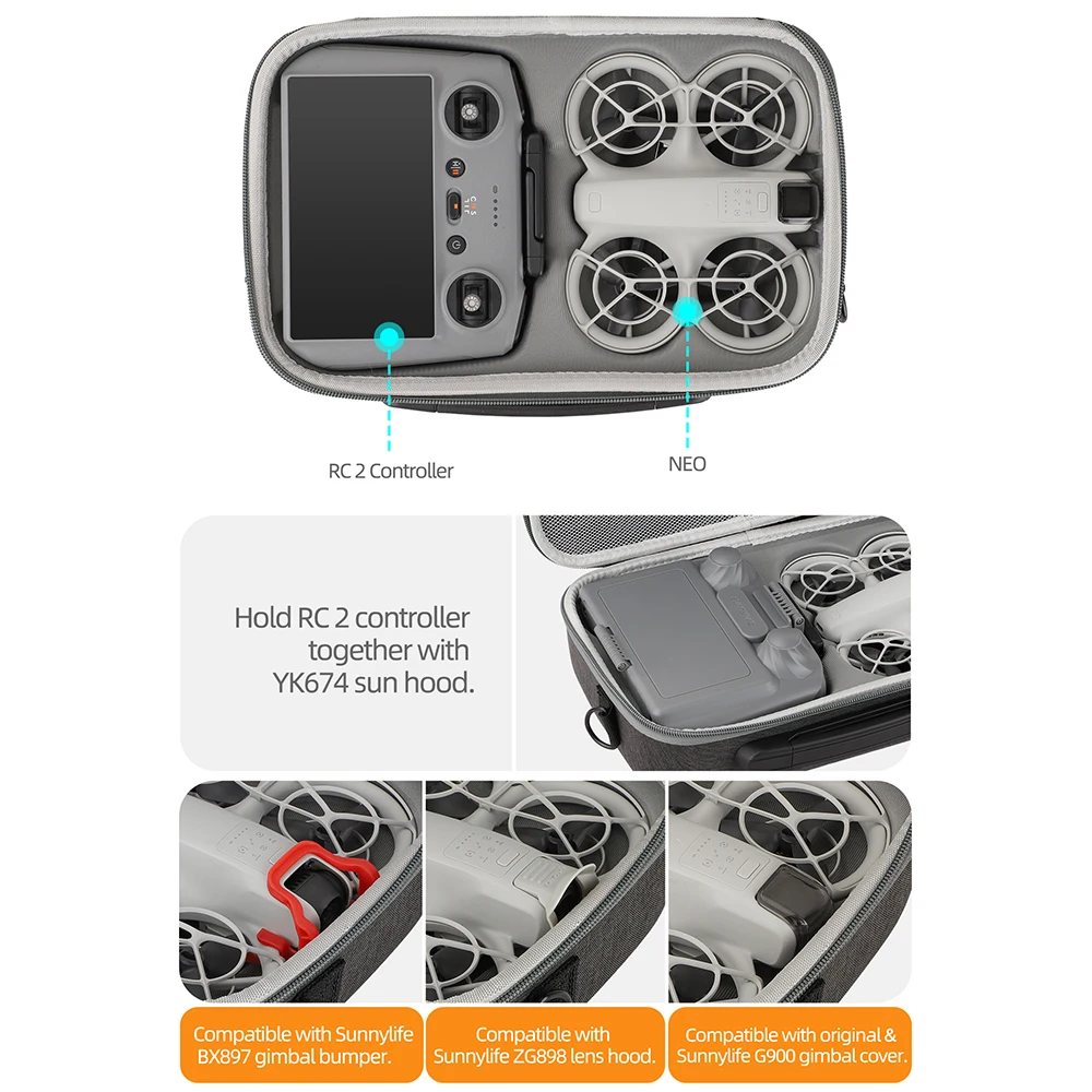 For DJI NEO RC 2 Remote Contro - Drone Controller Hood reseña y precio