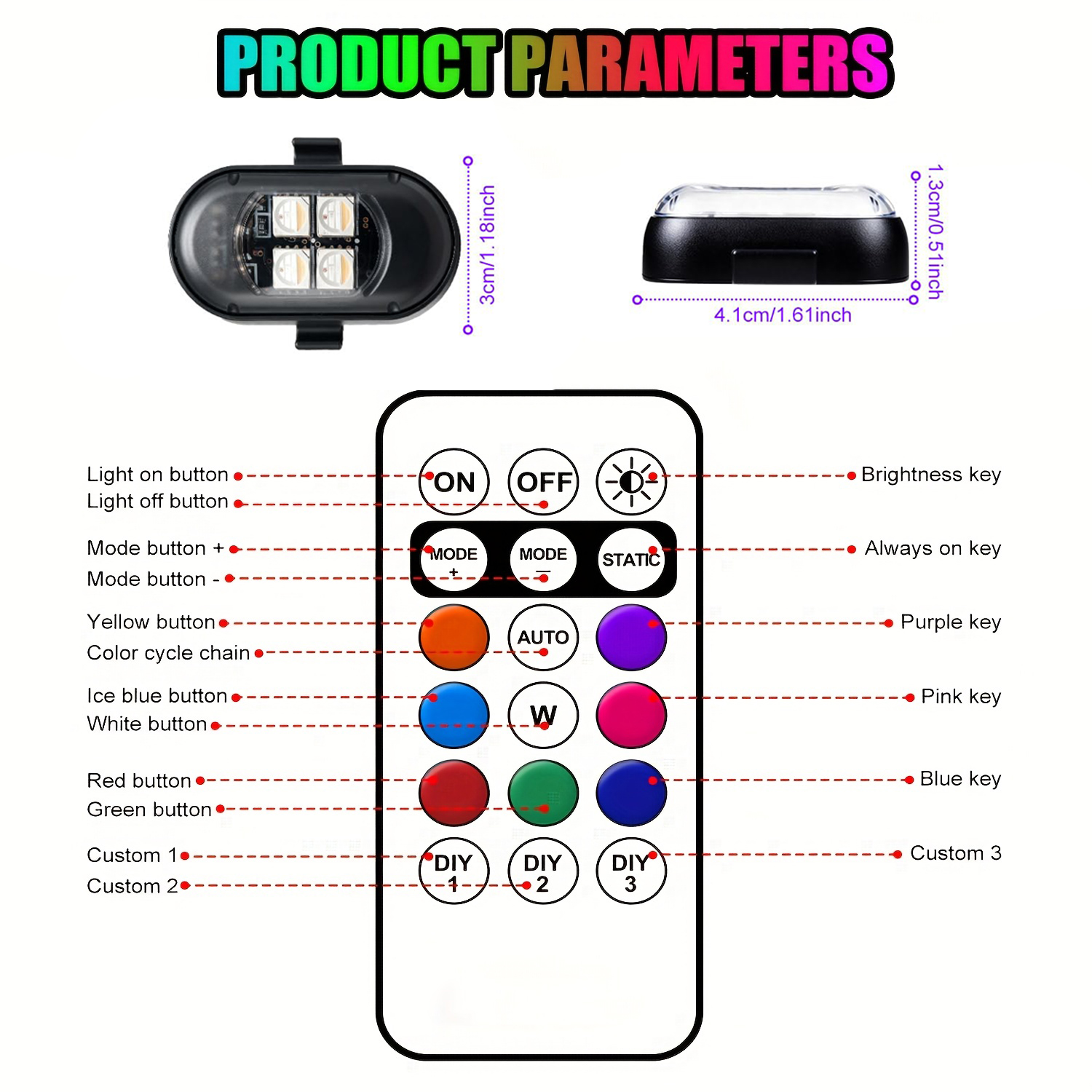 Upgraded 4LEDs Wireless LED St - Drone Strobe Light reseña y precio
