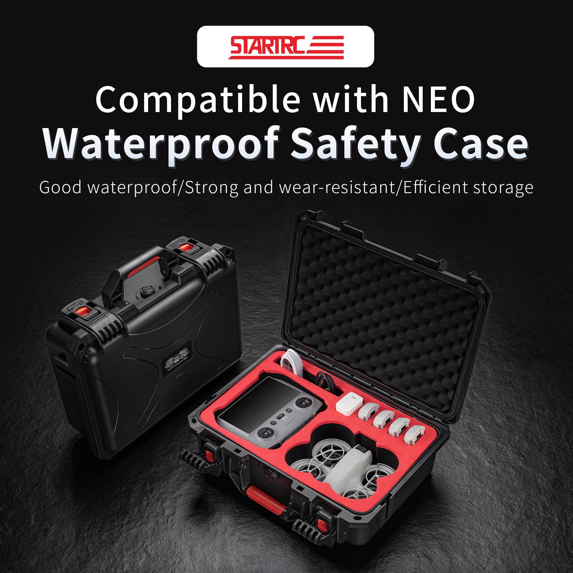 Portable Hard Waterproof Case  - Drone Charging Hub reseña y precio