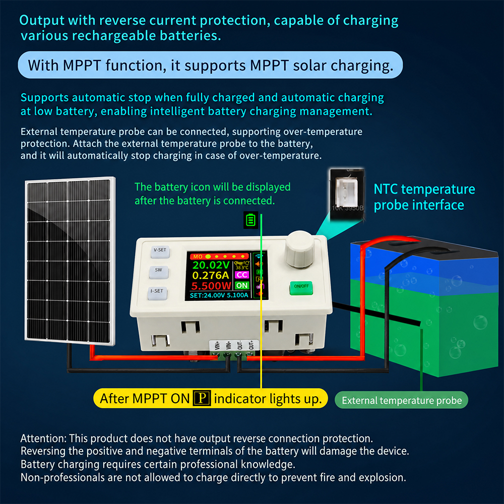 9A 220W DC Buck Boost Converte - Drone Solar Charger reseña y precio