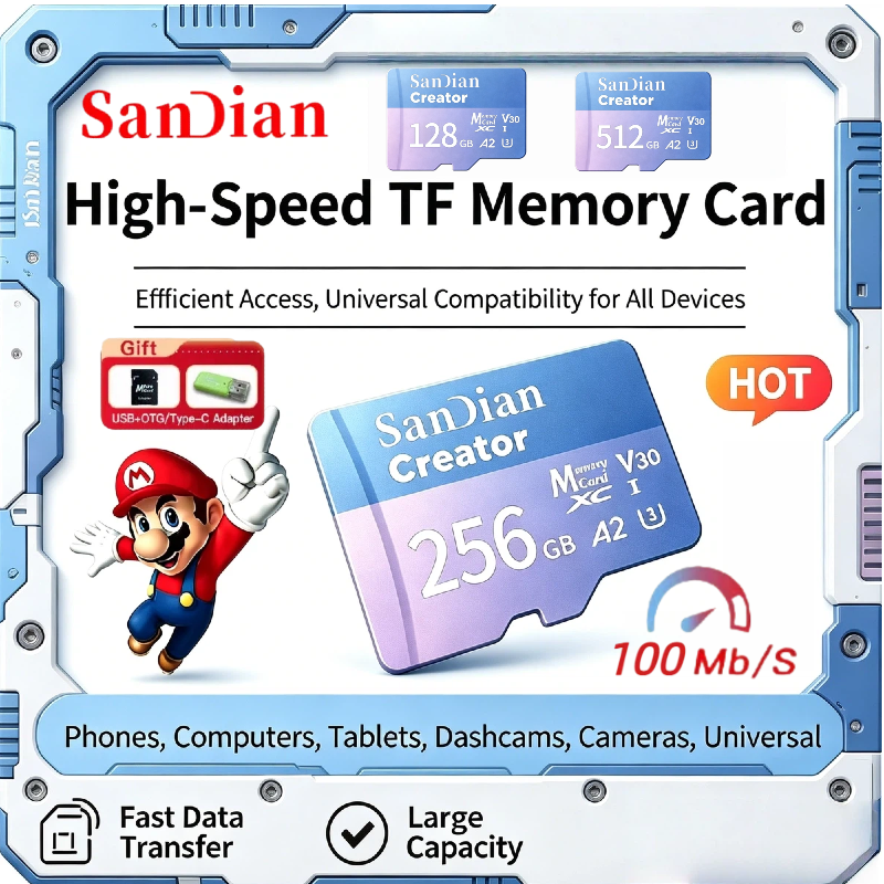 Mini SD Memory Card 128GB 256G - Drone Strobe Light reseña y precio